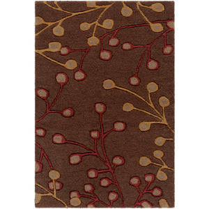 Surya Athena Cottage Dark Brown, Dark Red, Camel Rugs ATH-5052