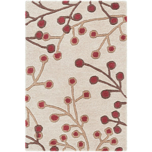 Surya Athena Cottage Burgundy, Camel, Dark Brown Rugs ATH-5053