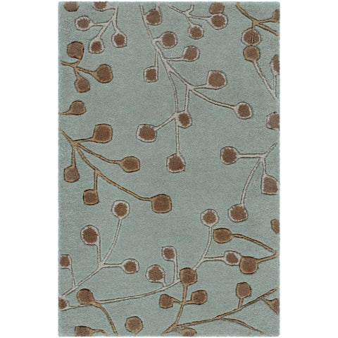 Image of Surya Athena Cottage Sea Foam, Taupe, Dark Brown Rugs ATH-5058