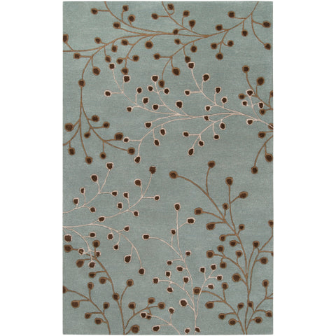 Image of Surya Athena Cottage Sea Foam, Taupe, Dark Brown Rugs ATH-5058