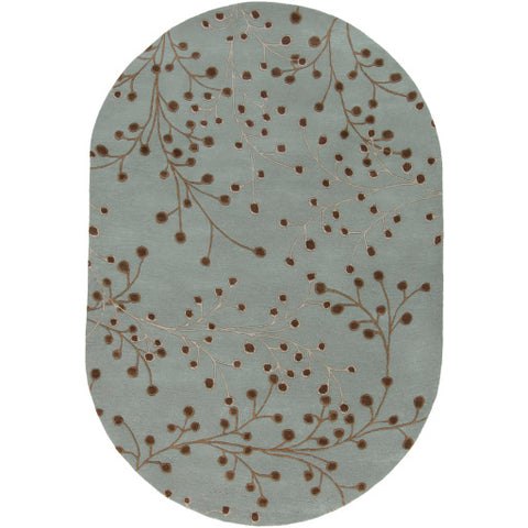 Image of Surya Athena Cottage Sea Foam, Taupe, Dark Brown Rugs ATH-5058