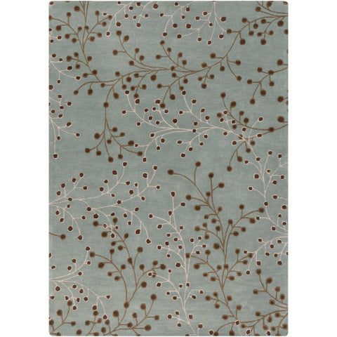 Image of Surya Athena Cottage Sea Foam, Taupe, Dark Brown Rugs ATH-5058