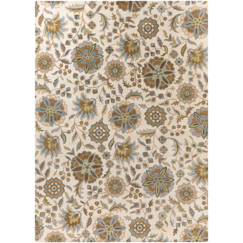 Image of Surya Athena Cottage Denim, Aqua, Moss, Light Gray, Tan, Sea Foam, Khaki Rugs ATH-5063