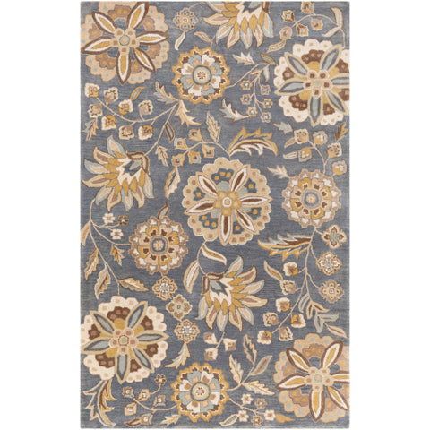 Image of Surya Athena Cottage Denim, Sage, Mustard, Dark Brown, Khaki, Tan, Beige Rugs ATH-5151