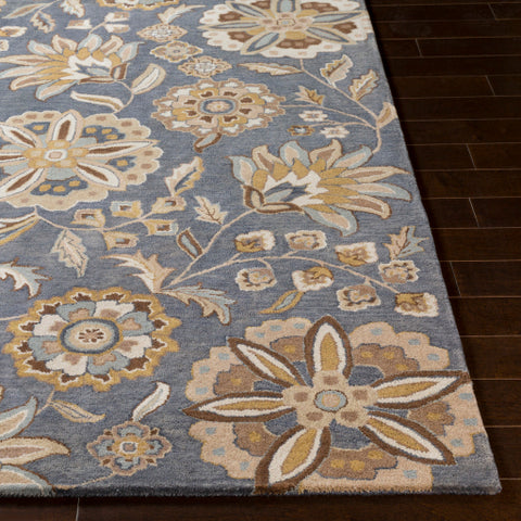 Image of Surya Athena Cottage Denim, Sage, Mustard, Dark Brown, Khaki, Tan, Beige Rugs ATH-5151