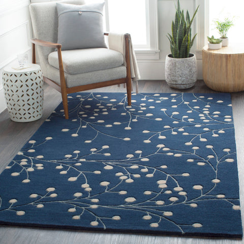 Image of Surya Athena Cottage Navy, Khaki, Sage, Sea Foam Rugs ATH-5156