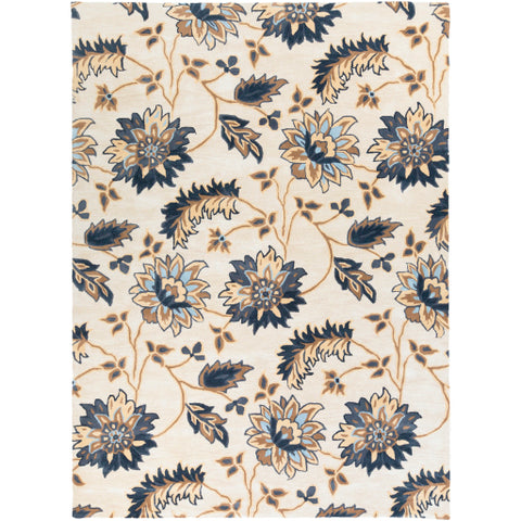 Image of Surya Athena Cottage Navy, Camel, Beige, Sky Blue Rugs ATH-5161