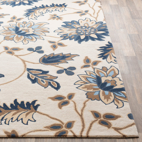 Image of Surya Athena Cottage Navy, Camel, Beige, Sky Blue Rugs ATH-5161