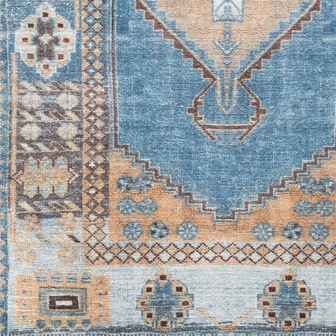 Image of Surya Antiquity Traditional Bright Blue, Denim, Camel Rugs AUY-2301