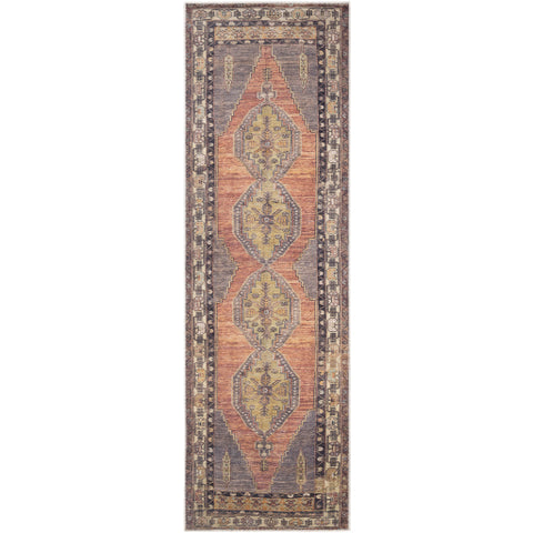 Image of Surya Antiquity Traditional Burnt Orange, Camel, Tan, Dark Brown, Beige, Aqua Rugs AUY-2302