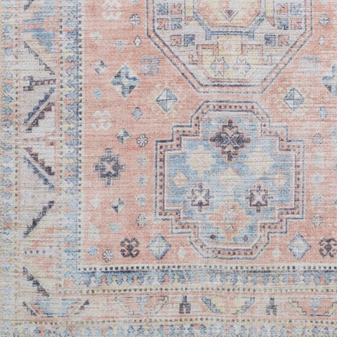 Image of Surya Antiquity Traditional Peach, Bright Blue, Blush, Charcoal, Ivory Rugs AUY-2306