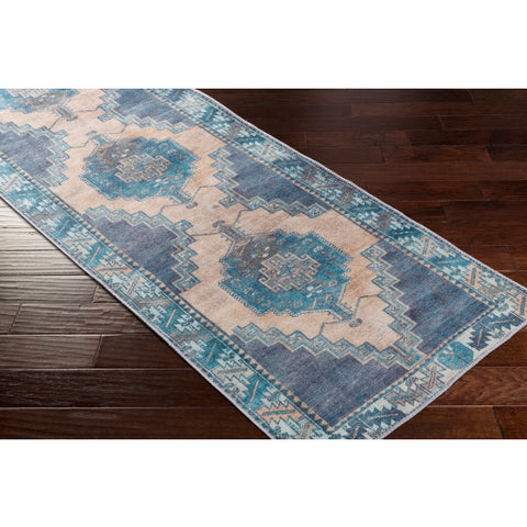 Image of Surya Antiquity Traditional Navy, Denim, Bright Blue, Tan, Beige Rugs AUY-2307
