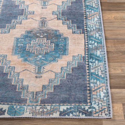Image of Surya Antiquity Traditional Navy, Denim, Bright Blue, Tan, Beige Rugs AUY-2307