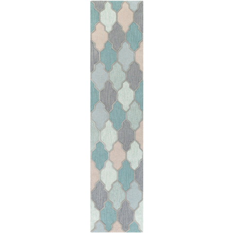 Image of Surya Pollack Cottage Medium Gray, Charcoal, Sage, Teal, Sea Foam, Taupe Rugs AWAH-2036