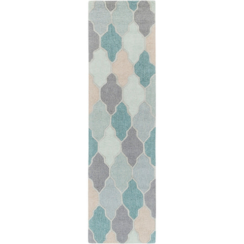 Image of Surya Pollack Cottage Medium Gray, Charcoal, Sage, Teal, Sea Foam, Taupe Rugs AWAH-2036