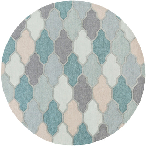 Image of Surya Pollack Cottage Medium Gray, Charcoal, Sage, Teal, Sea Foam, Taupe Rugs AWAH-2036