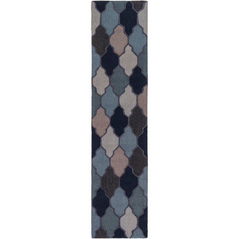 Image of Surya Pollack Cottage Navy, Charcoal, Taupe, Light Gray, Aqua Rugs AWAH-2042