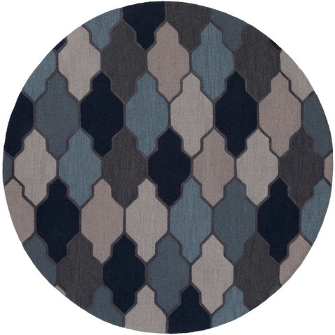 Image of Surya Pollack Cottage Navy, Charcoal, Taupe, Light Gray, Aqua Rugs AWAH-2042