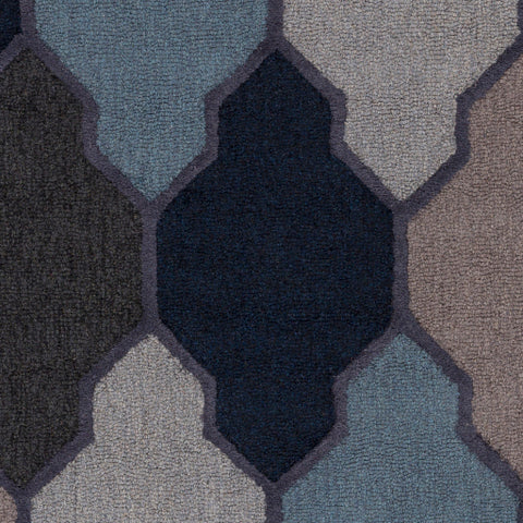 Image of Surya Pollack Cottage Navy, Charcoal, Taupe, Light Gray, Aqua Rugs AWAH-2042