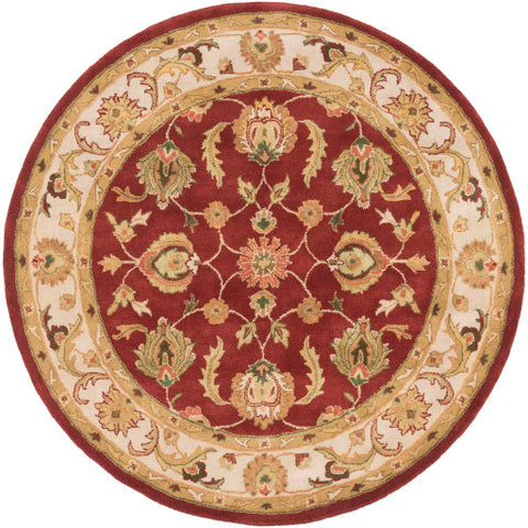 Image of Surya Oxford Traditional Dark Red, Khaki, Camel, Mustard, Clay, Dark Green Rugs AWDE-2007