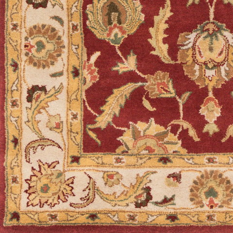 Image of Surya Oxford Traditional Dark Red, Khaki, Camel, Mustard, Clay, Dark Green Rugs AWDE-2007