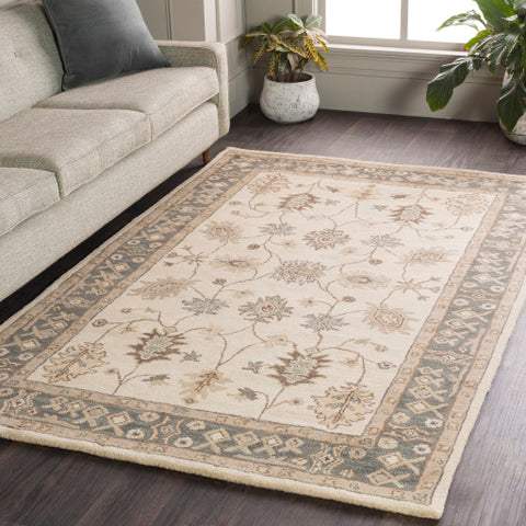 Image of Surya Middleton Traditional Khaki, Teal, Tan, Dark Brown, Sea Foam Rugs AWHR-2050