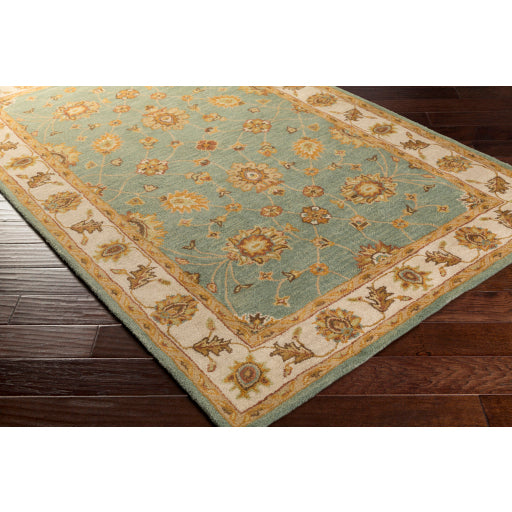 Surya Middleton Traditional Dark Green, Grass Green, Khaki, Clay, Camel, Moss, Sage Rugs AWHR-2058
