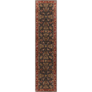 Surya Middleton Traditional Bright Red, Charcoal, Mustard, Dark Brown, Olive, Tan, Ivory, Aqua Rugs AWHY-2061