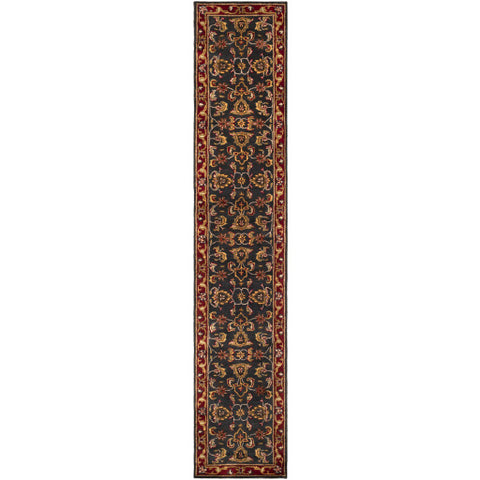 Image of Surya Middleton Traditional Bright Red, Charcoal, Mustard, Dark Brown, Olive, Tan, Ivory, Aqua Rugs AWHY-2061
