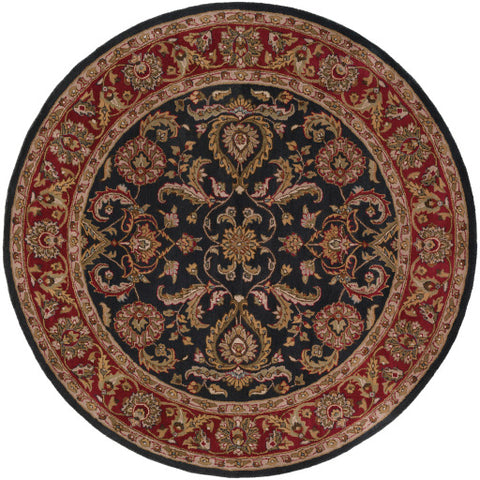 Image of Surya Middleton Traditional Bright Red, Charcoal, Mustard, Dark Brown, Olive, Tan, Ivory, Aqua Rugs AWHY-2061