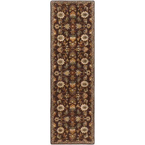 Image of Surya Middleton Traditional Dark Brown, Camel, Ivory, Olive, Teal, Mustard Rugs AWMD-1002