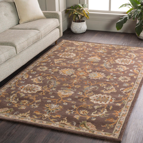 Image of Surya Middleton Traditional Dark Brown, Camel, Ivory, Olive, Teal, Mustard Rugs AWMD-1002