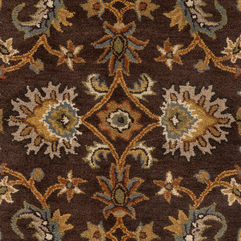 Image of Surya Middleton Traditional Dark Brown, Camel, Ivory, Olive, Teal, Mustard Rugs AWMD-1002