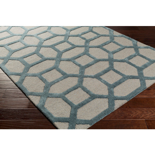 Surya Arise Modern Medium Gray, Navy, Sky Blue Rugs AWRS-2128