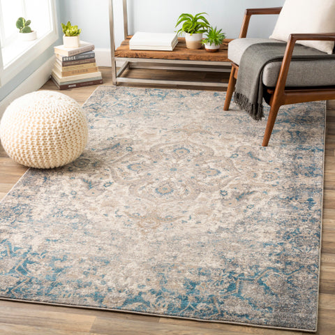 Image of Surya Ayasofya Traditional Taupe, Aqua, Cream, Charcoal Rugs AYA-3407