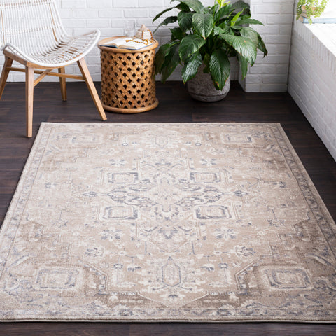 Image of Surya Ayasofya Traditional Camel, Charcoal, Cream, Medium Gray, Dark Brown Rugs AYA-3409