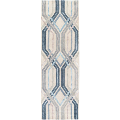 Image of Surya Banshee Modern Dark Blue, Charcoal, Sky Blue, Taupe, Light Gray, Beige Rugs BAN-3390