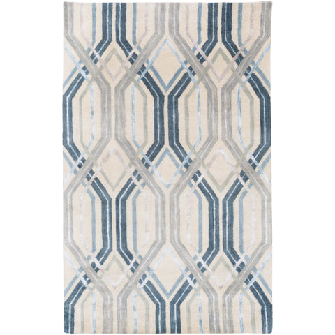 Image of Surya Banshee Modern Dark Blue, Charcoal, Sky Blue, Taupe, Light Gray, Beige Rugs BAN-3390