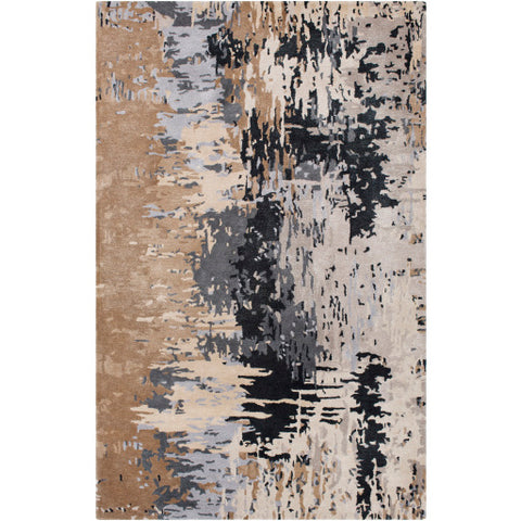 Image of Surya Banshee Modern Taupe, Light Gray, Medium Gray, Black, Khaki Rugs BAN-3399