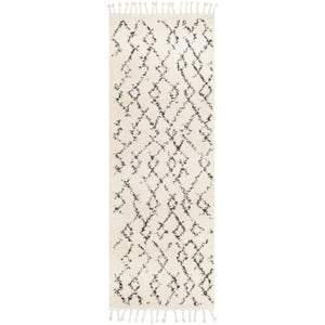 Surya Berber Shag Global Charcoal, Beige Rugs BBE-2301