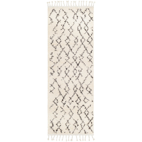 Image of Surya Berber Shag Global Charcoal, Beige Rugs BBE-2301