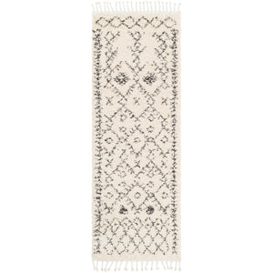 Surya Berber Shag Global Charcoal, Beige Rugs BBE-2302