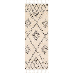 Surya Berber Shag Global Charcoal, Beige Rugs BBE-2305