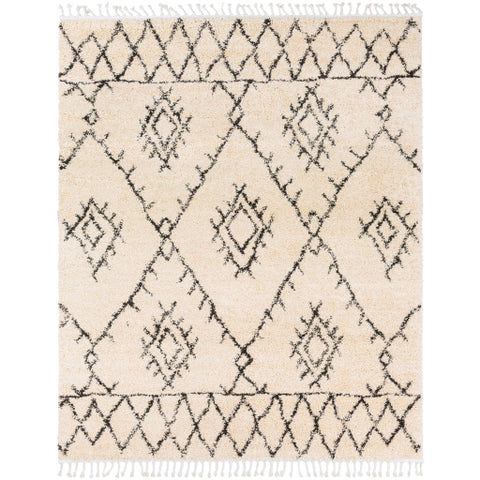 Image of Surya Berber Shag Global Charcoal, Beige Rugs BBE-2305