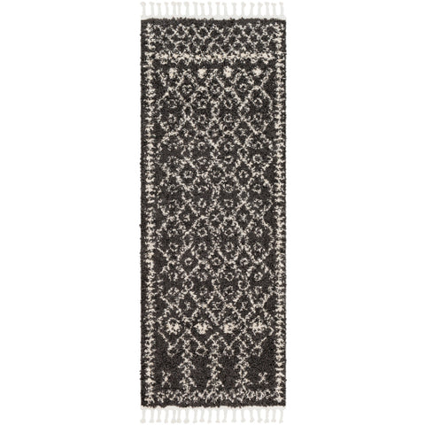 Image of Surya Berber Shag Global Charcoal, Beige Rugs BBE-2308