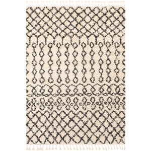 Surya Berber Shag Global Charcoal, Beige Rugs BBE-2309