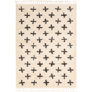 Surya Berber Shag Global Charcoal, Beige Rugs BBE-2310