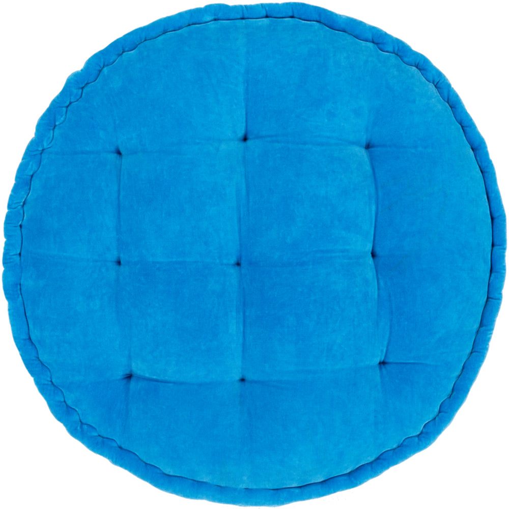 Surya Bauble Solid & Border Bright Blue Pillow Cover BBL-002-Wanderlust Rugs