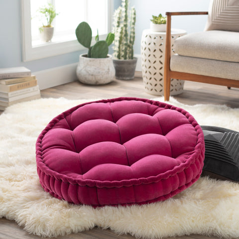 Image of Surya Bauble Solid & Border Bright Pink Pillow Cover BBL-004-Wanderlust Rugs