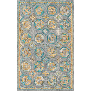 Surya Bonifate Global Teal, Charcoal, Wheat, Camel, Dark Brown Rugs BFT-1008